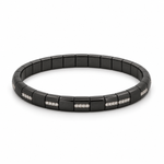 Demeglio Black Ceramic Bracelet with Diamonds