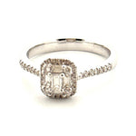 18ct White Gold Diamond Cluster Ring - Aurum Jewels