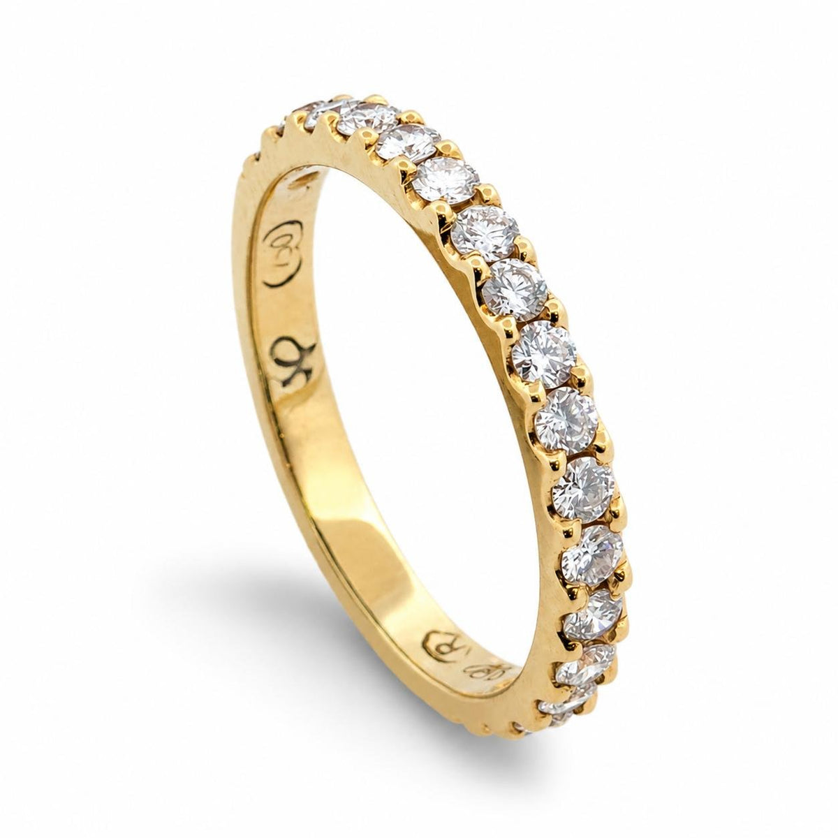 18ct Yellow Gold 0.51ct Diamond Wedding Band - Aurum Jewels