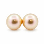 9 - 10mm Gold South Sea Pearl Stud Earrings - Aurum Jewels
