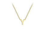 Yellow Gold Petite Initial Necklace