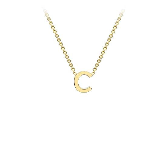 Yellow Gold Petite Initial Necklace