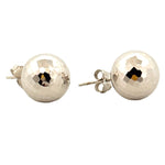9ct White Gold 12.5mm ‘Mirror Ball’ Stud Earrings - Aurum Jewels