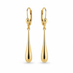 9ct Yellow Gold Base Ball Bat Style Drop Earrings - Aurum Jewels