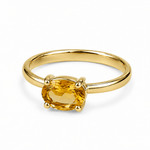 9ct Yellow Gold Oval Citrine Ring - Aurum Jewels