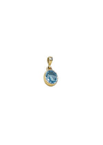 9ct Yellow Gold Oval Cut Aquamarine Pendant - Aurum Jewels
