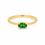 9ct Yellow Gold Oval Tsavorite Garnet Ring - Aurum Jewels
