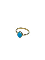 9ct Yellow Gold Oval Turquise Ring - Aurum Jewels