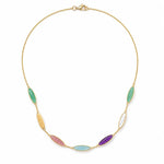 Aurum Jewels 18ct Gold Fancy Multi Gemstone Necklace - Aurum Jewels