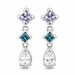 Aurum Jewels 18ct Multi - colour Sapphire & Tourmaline Drop Earrings - Aurum Jewels