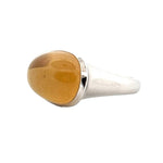 Aurum Jewels 18ct White Gold Cabochon Cut Citrine Cocktail Ring - Aurum Jewels