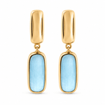 Aurum Jewels 9ct Yellow Gold and Aquamarine Drop Earrings - Aurum Jewels