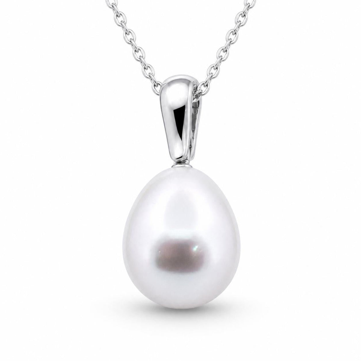 Autore 18ct White Gold 12mm Drop South Sea Pearl Pendant - Aurum Jewels