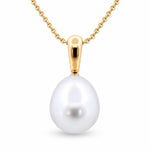 Autore 18ct Yellow Gold 11mm Drop South Sea Pearl Pendant - Aurum Jewels