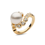 Autore ‘Bezel’ Diamond & South Sea Pearl Ring - Aurum Jewels
