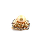Autore Golden South Sea Pearl & Diamond Brooch/Pendant - Aurum Jewels