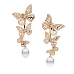 Autore ‘Papillion’ Diamond & South Sea Pearl Earrings - Aurum Jewels