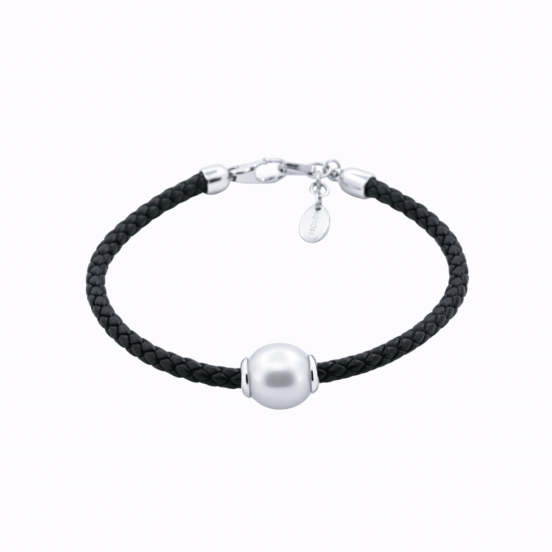 Autore South Sea Pearl & Braided Leather Bracelet - Aurum Jewels