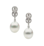 Autore South Sea Pearl & Diamond ‘Hercules Knot’ Earrings - Aurum Jewels