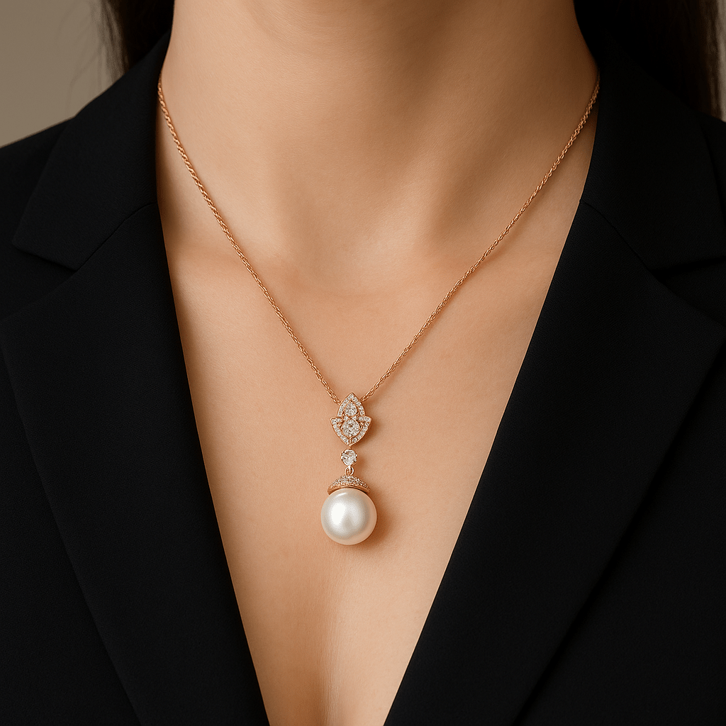 Autore South Sea Pearl & Pink Diamond Pendant - Aurum Jewels