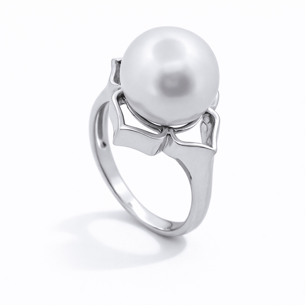 Autore White Gold ‘Orchid’ South Sea Pearl Ring - Aurum Jewels