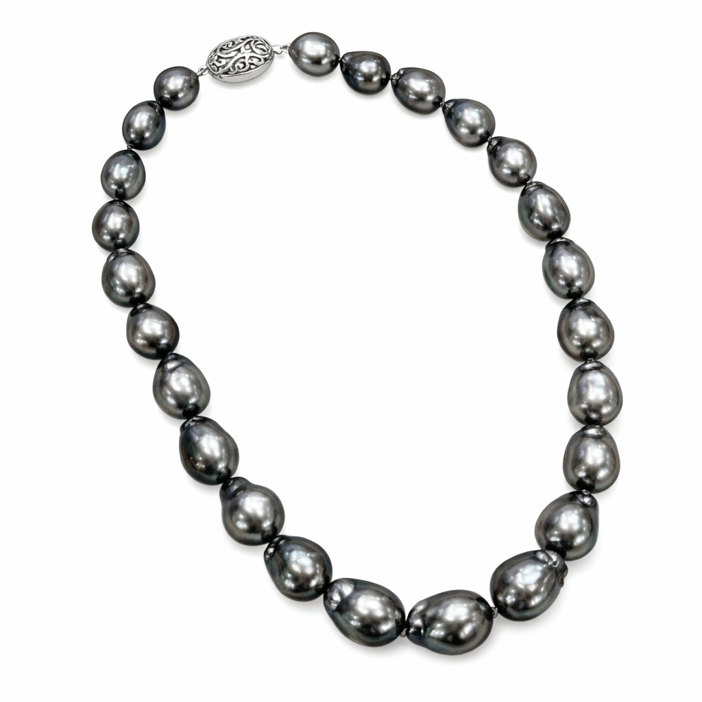 Baroque Black Tahitian Pearl Strand 12mm - 16mm - Aurum Jewels