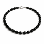 Black Spinel Bead Necklace - Aurum Jewels