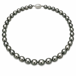 Black Tahitian Pearl Strand 8mm - 10.7mm - Aurum Jewels