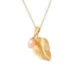 Collier Necklace with Leaves & Lotus Pendant - Aurum Jewels