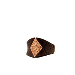 Demeglio Black Matte Ceramic & Diamond Geometric Ring - Aurum Jewels
