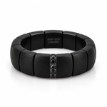 Demeglio Pura Black Ceramic & Black Diamond Ring - Aurum Jewels