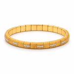 Demeglio Pura Luce Oro Bracelet in Matte Yellow Gold & Diamonds - Aurum Jewels