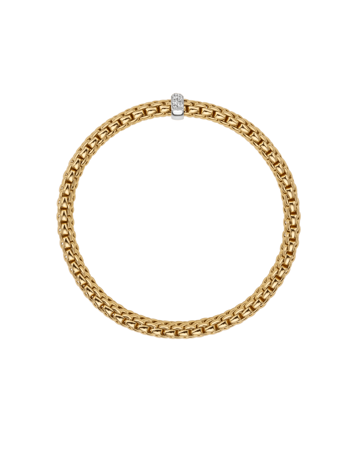 Flex’It Bracelet in Yellow Gold with Diamonds - Aurum Jewels