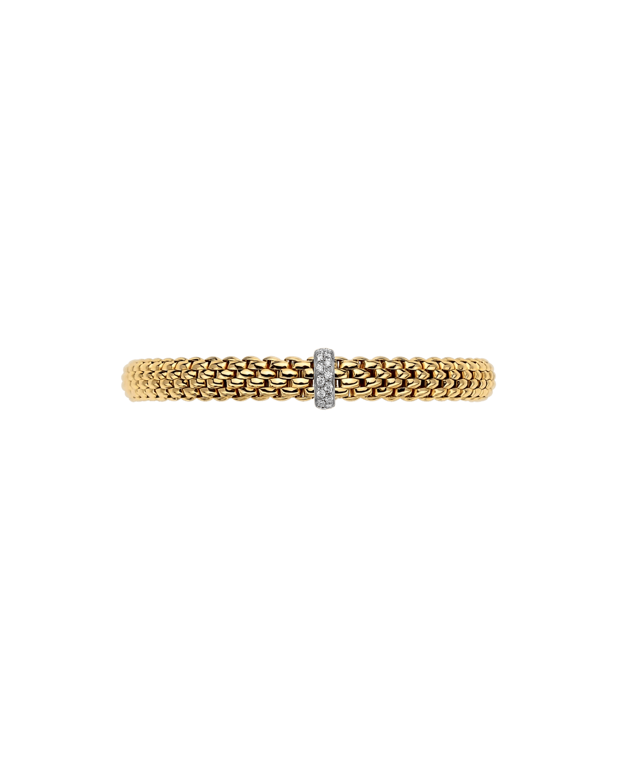 Flex’It Bracelet in Yellow Gold with Diamonds - Aurum Jewels
