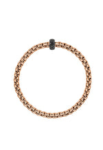 FOPE Flex'It Eka Rose Gold Bracelet with Black Diamonds - Aurum Jewels