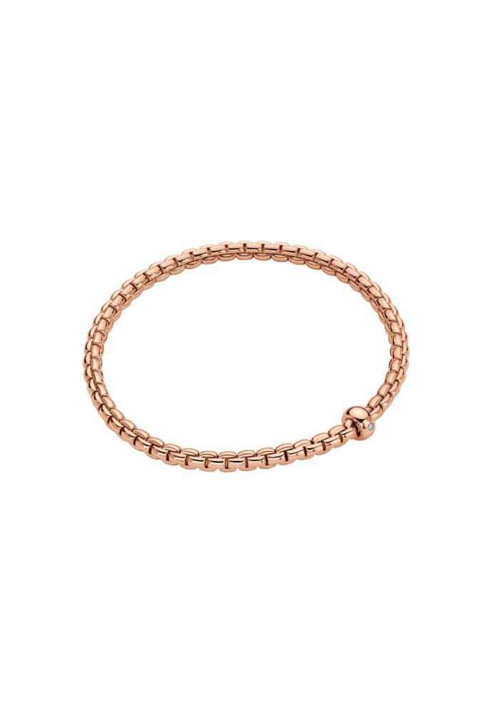 FOPE Flex'It Eka Rose Gold Bracelet with Diamond - Aurum Jewels