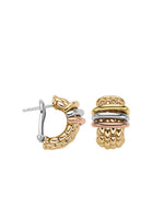FOPE Panorama Semi Hoop Earrings with Three Tone Gold - Aurum Jewels