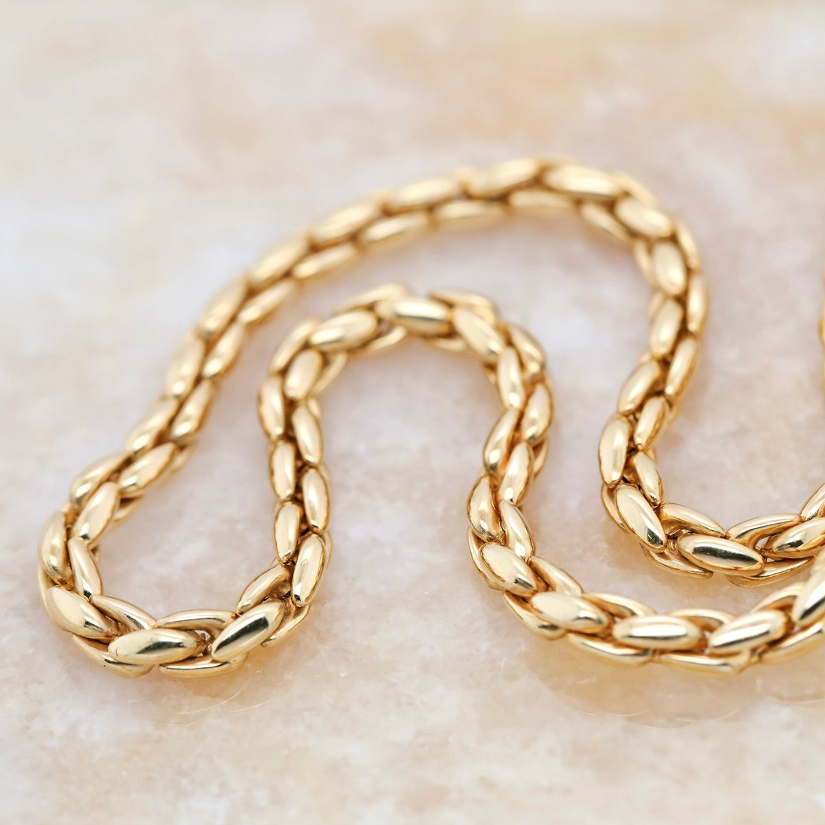 Gold Fancy Link Necklace - Aurum Jewels