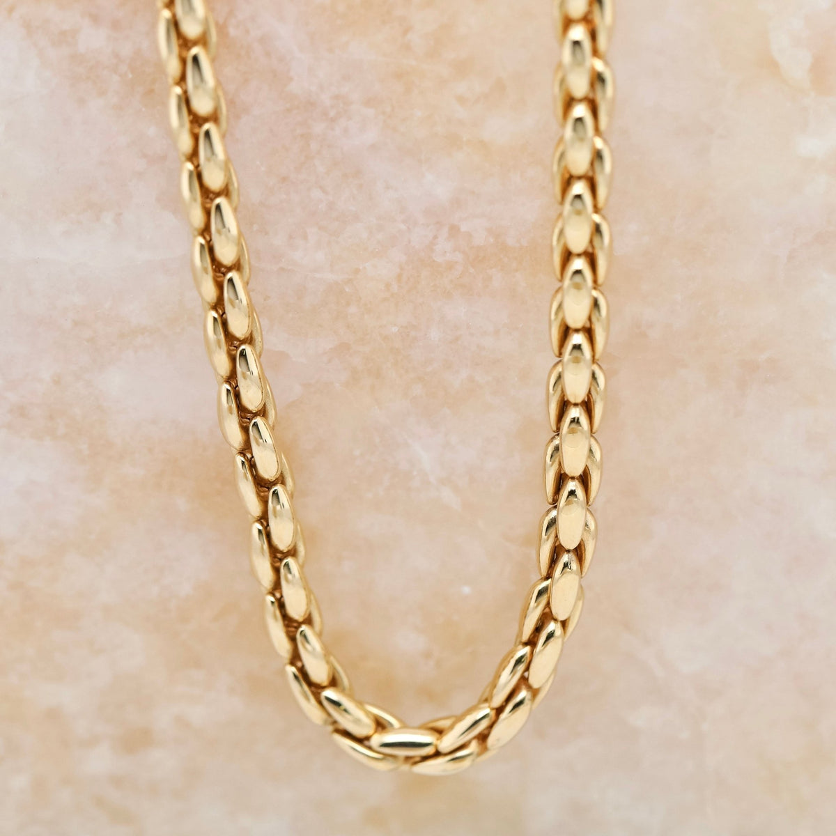 Gold Fancy Link Necklace - Aurum Jewels