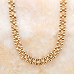 Gold Flat Link Necklace - Aurum Jewels