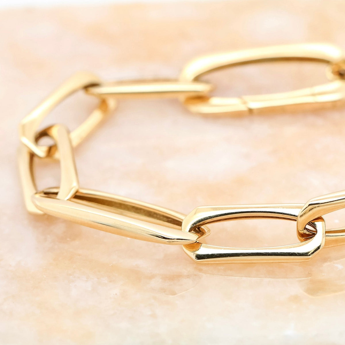 Gold Open Link Bracelet - Aurum Jewels