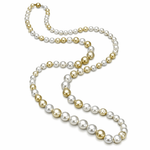Gold & White South Sea Pearl Strand 7mm - 14mm - Aurum Jewels