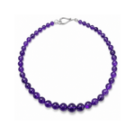 Graduated Amethyst Bead Necklace - Aurum Jewels