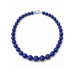 Graduated Lapis Lazuli Bead Strand Necklace - Aurum Jewels