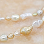 Keshi Pearl Necklace with Gold Clasp - Aurum Jewels
