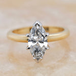 Marquise Cut Diamond Solitaire Engagement Ring - Aurum Jewels