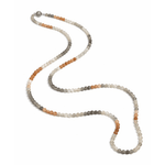 Multi Coloured Moonstone Gemstone Beads Necklace - Aurum Jewels