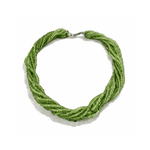 Multi - strand Green Apatite Gemstone Bead Necklace - Aurum Jewels