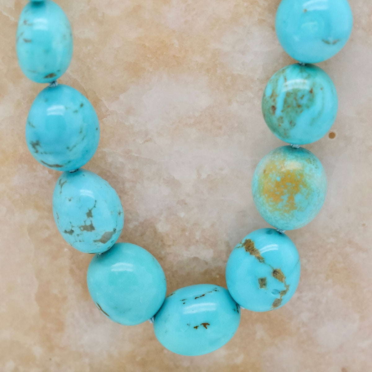 Natural Kingman Turquoise Nugget Necklace - Aurum Jewels