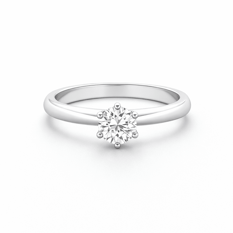 Natural Round Brilliant Cut Diamond Engagement Ring - 1.00ct - Aurum Jewels